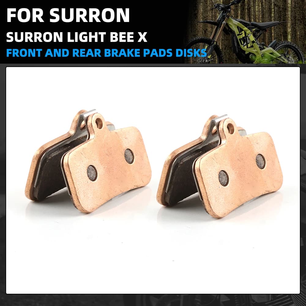 For Surron Front Rear Disc Brake Pads Sintered Metal Brake Pad For Sur Ron Light Bee Lightbee X S Electric Bike E-Bikes