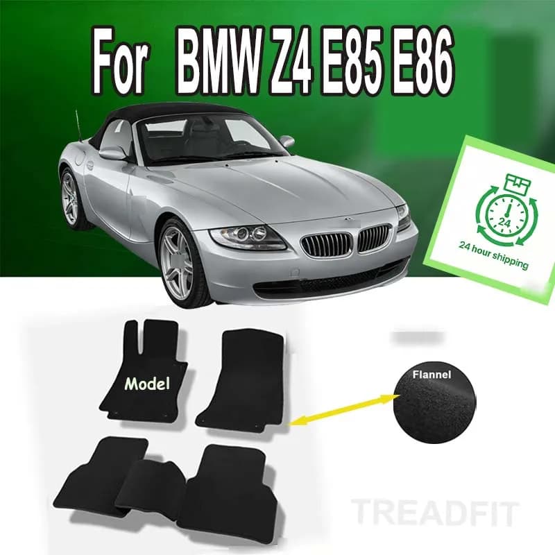 Tappetini per Auto in Nylon Scamosciato per BMW Z4 E85 E86 2003~2008, Pannelli e Coperture per Tappeti, Protezioni per Piedi