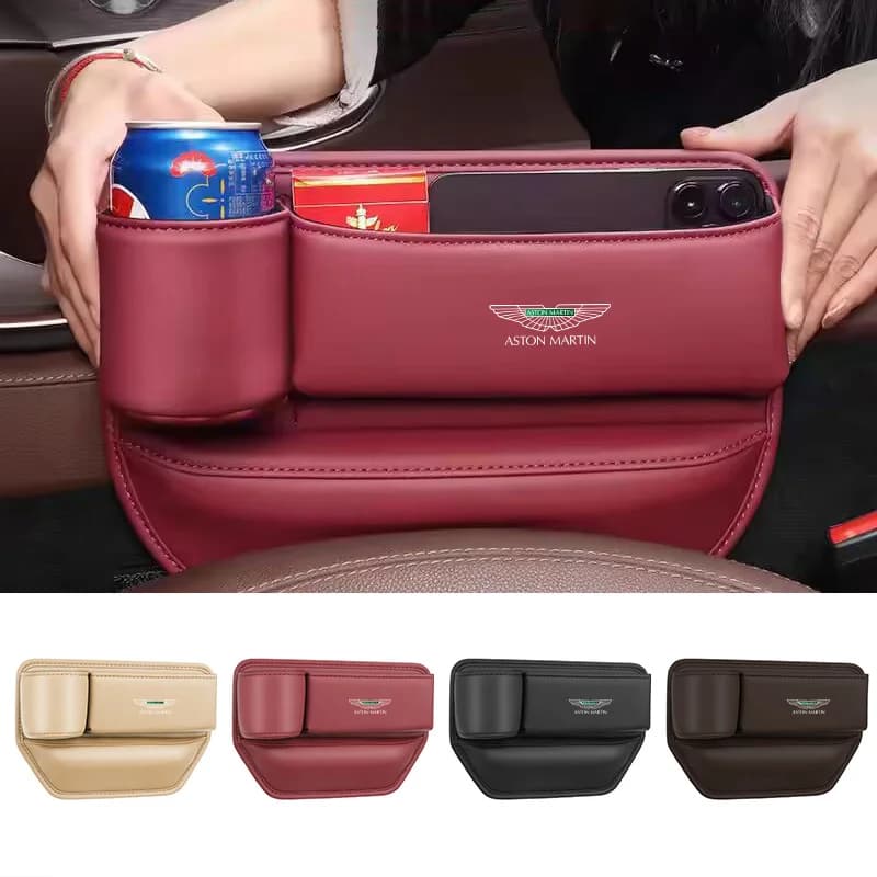 Leather Car Seat Gap Organizer Storage Box Interior Acesssories For Aston Martin DBS Superleggera DB5 DB9 One-77 Vanquish Valour