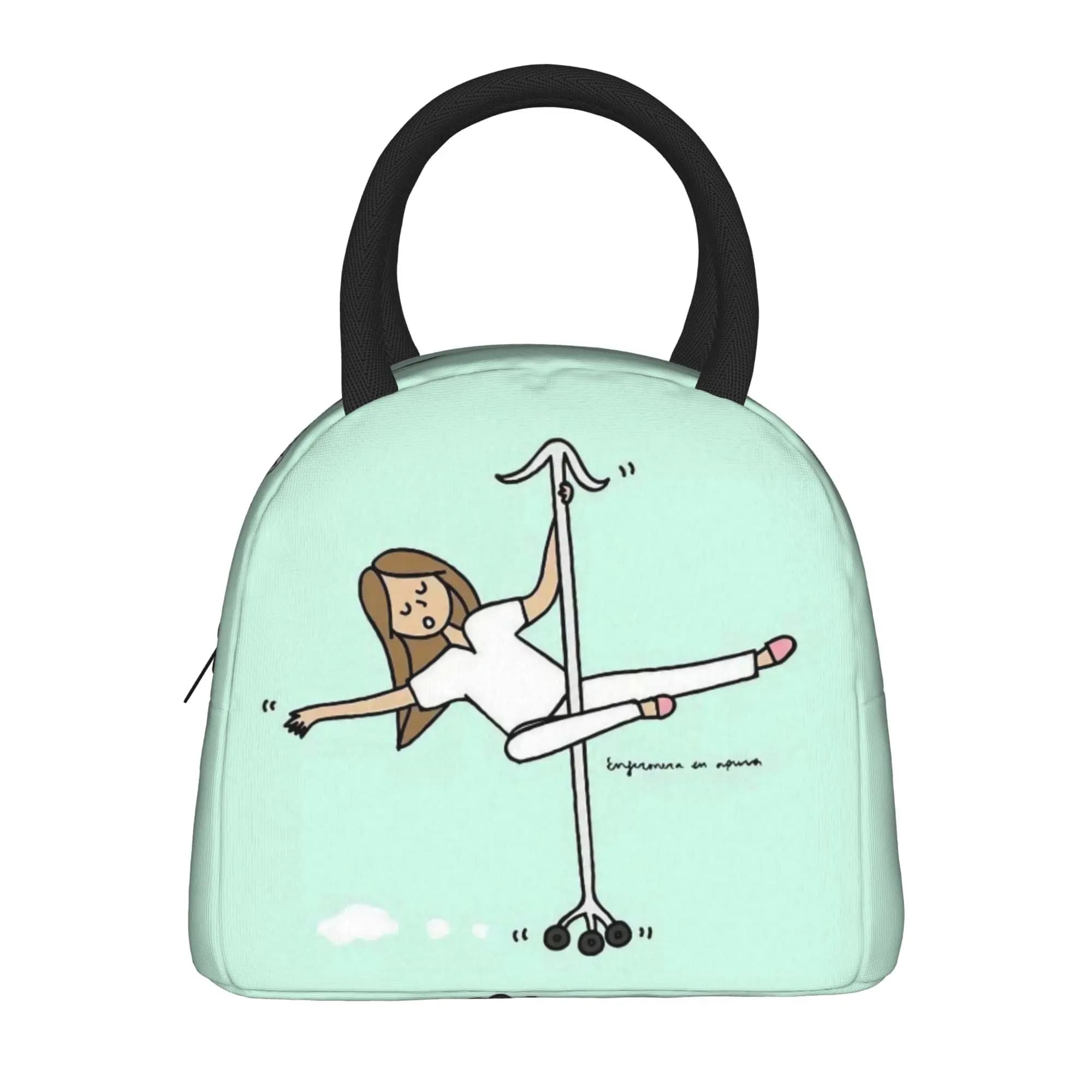 Enfermera En Apuros Doctor Nurse Green Lunch Bag For Adult Lunch Box Casual Office Cooler Bag Waterproof Tote Food Bags