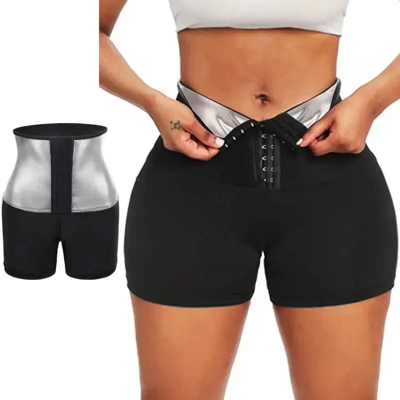 YBFDO Sweat Sauna pants Body Shaper weight loss slimming shorts Shapewear woman waist Trainer Hot Thermo Sweat Pants Fitness