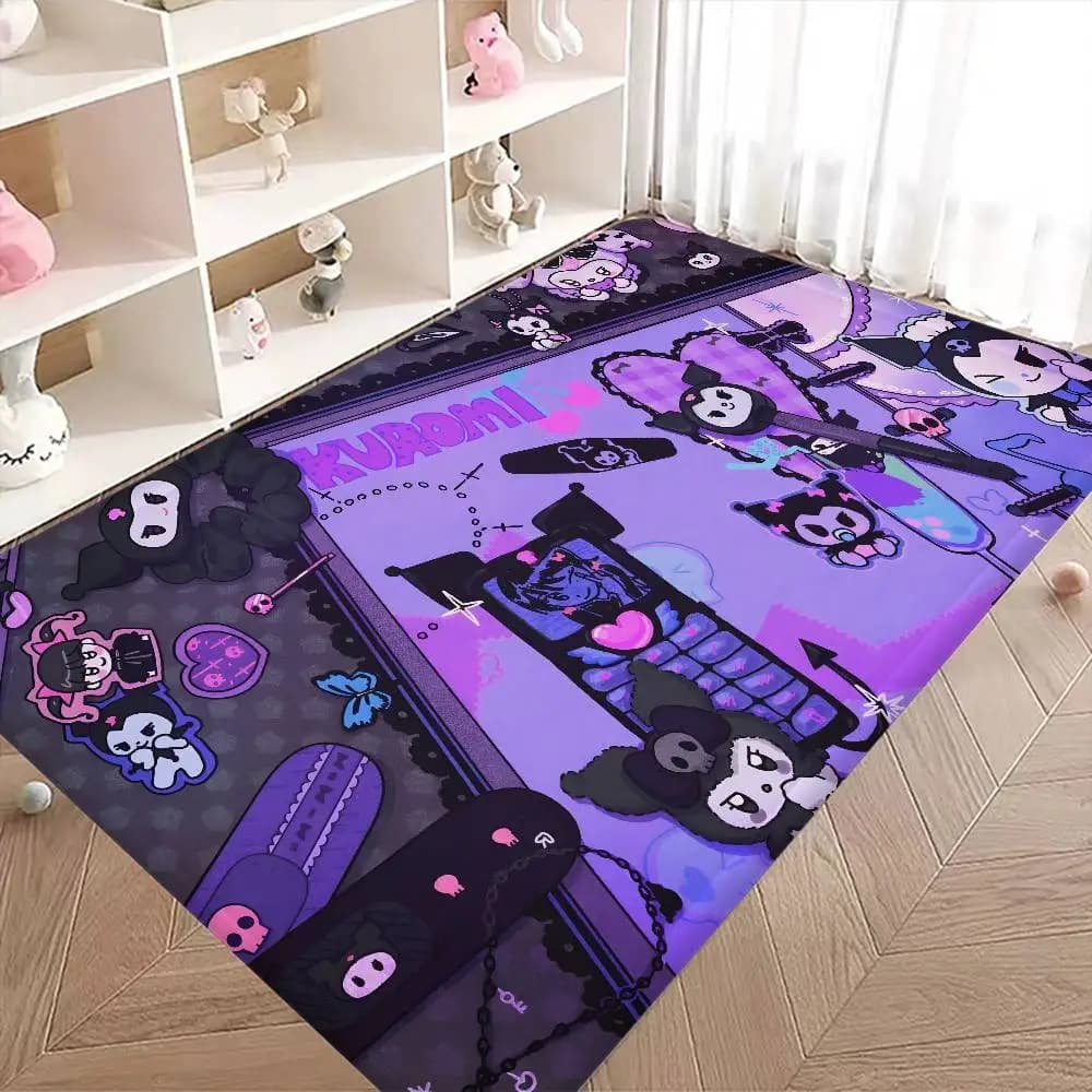 Tappetino per porta Magic Kuromi Anime in stile nordico, per camera da letto, soggiorno, balcone, antiscivolo, Alfombra