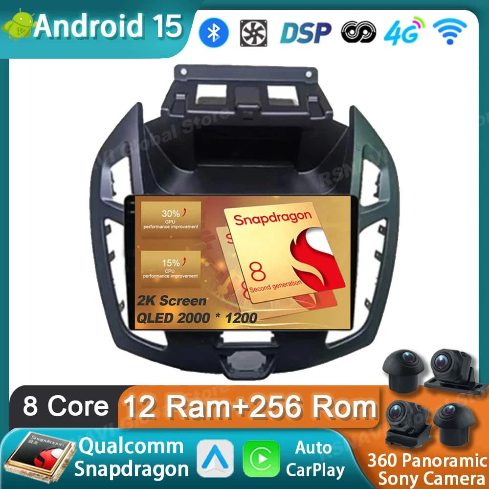 Autoradio Android 15 Per Ford Transit Connect Tourneo Connect 2014 - 2019 GPS Carplay Lettore Multimediale di Navigazione Stereo DSP BT