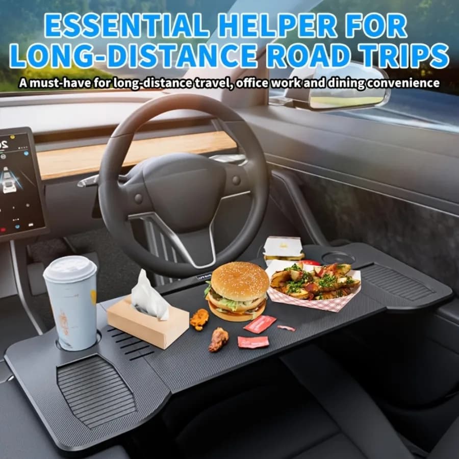 ‌ Organizzatore da scrivania per auto portatile Tavolo da vassoio multifunzionale pieghevole Laptop Mangiare Tavolo da pranzo per ufficio da viaggio Superficie antiscivolo