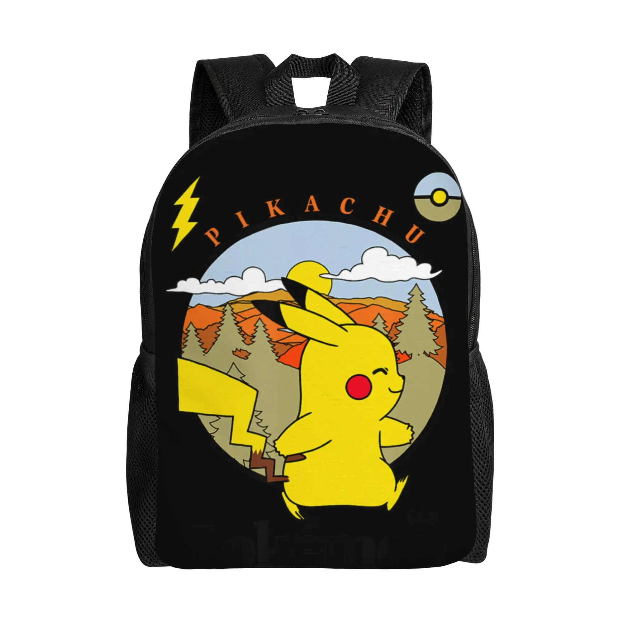 Pokemon Laptop Bag Back to school season Pikachu Outdoor Adventures Vintage Post Card Good Quality Backpack