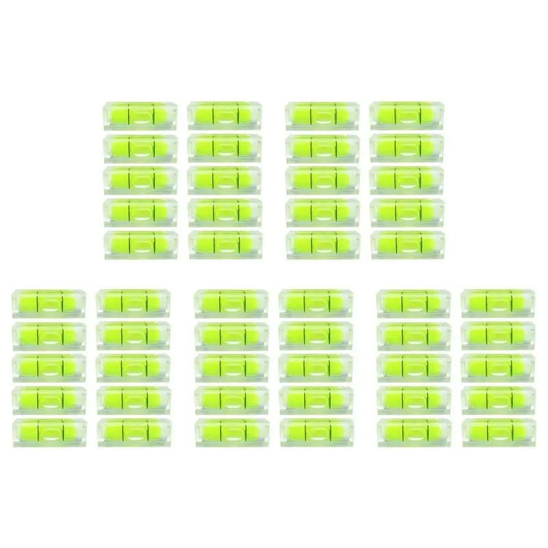 ABJN-50Pcs Mini Bubble Spirit Level 10X10x29mm Square Levels For Wall Frames Art Displays Picture Hanging RV Tripod Measuring