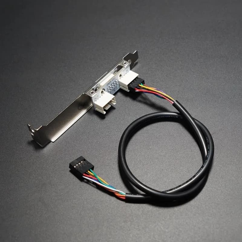 Interruttore di alimentazione esterno della scheda madre HDD LED Pulsante di riavvio Cavo di prolunga per telaio PC Deflettore PCI 8 cm 12 cm