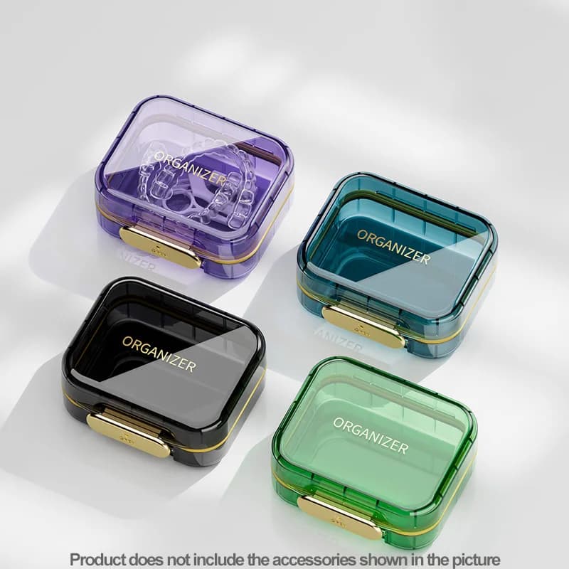 Lockable Waterproof & Moisture-Proof Aligner Case - Secure Storage for Dental Aligners, Braces Case,Denture Storage Case