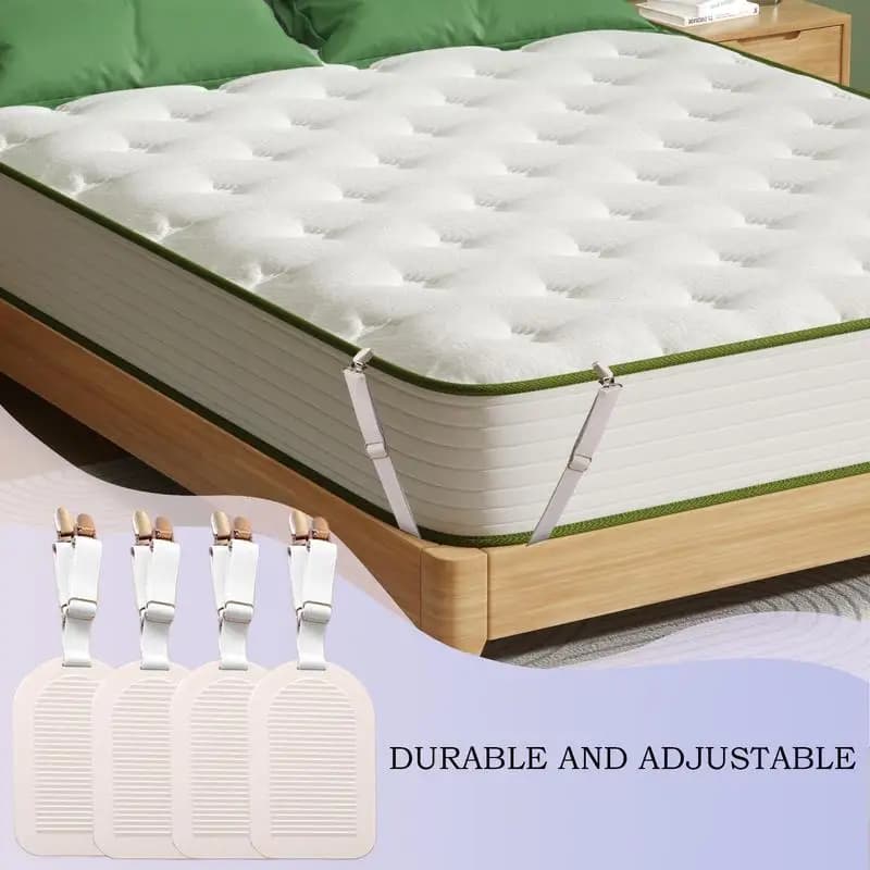Supporti angolari per lenzuolo Set di 4 cinghie segure e per lenzuolo Set di elementi di fissaggio per biancheria da letto con angoli elastici per la casa dell'hotel