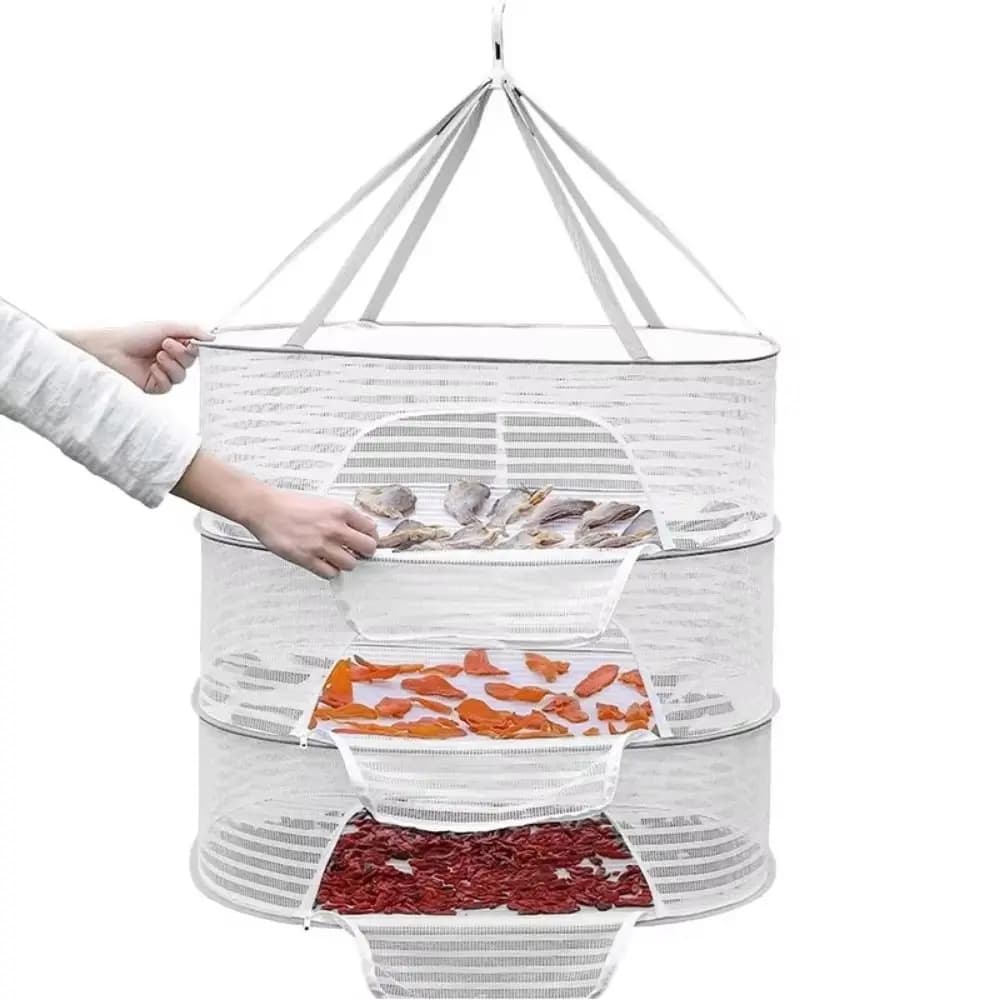Rete di Asciugatura Pieghevole Portatile a 1/2/3 Strati per Pesca, Verdure Essiccate, Vestiti e Uso Domestico, Resistente, per Campeggio