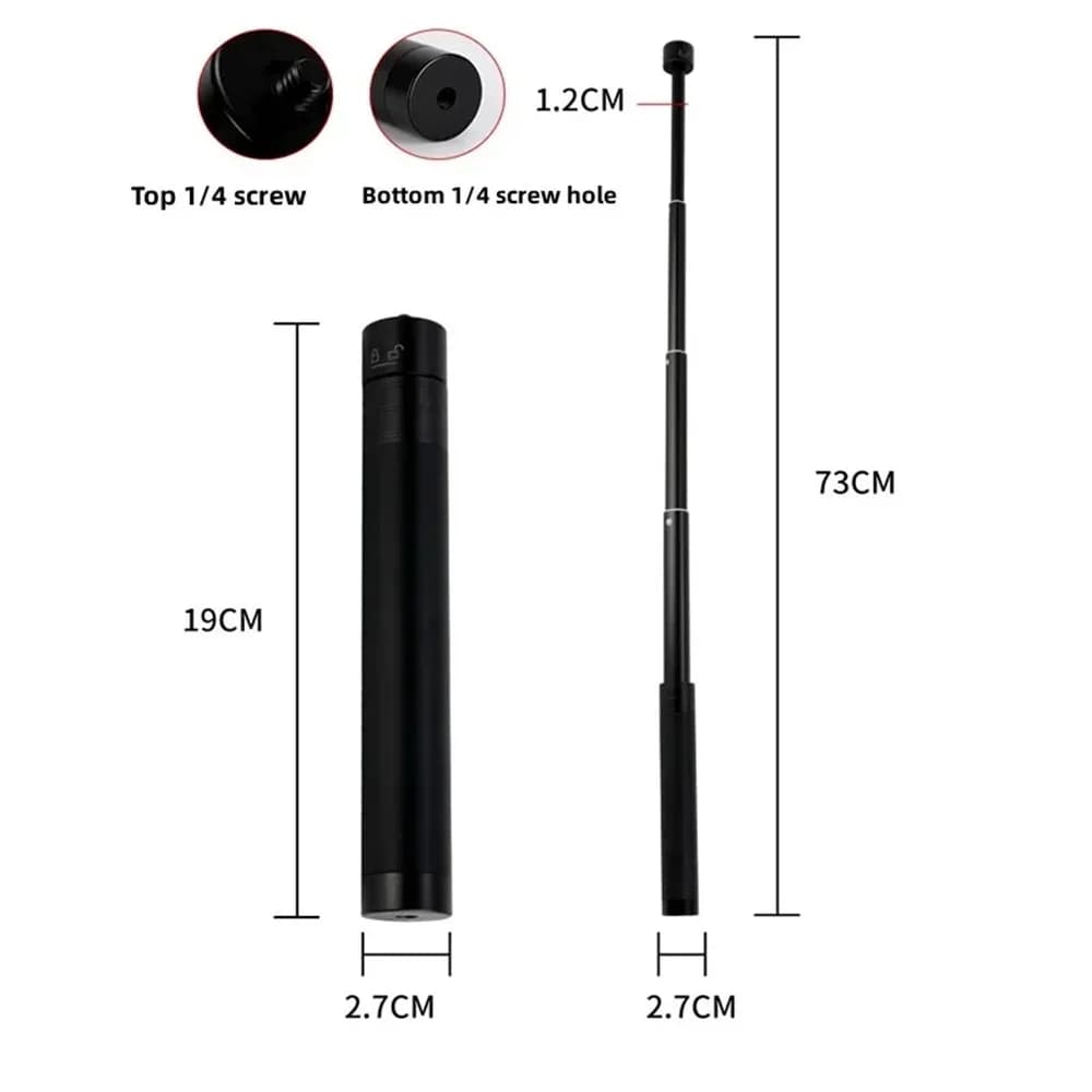 Roreta 2in1 Asta Selfie e Treppiede in Metallo per DJI Osmo Pocket 3, Accessori per Fotocamera Gimbal