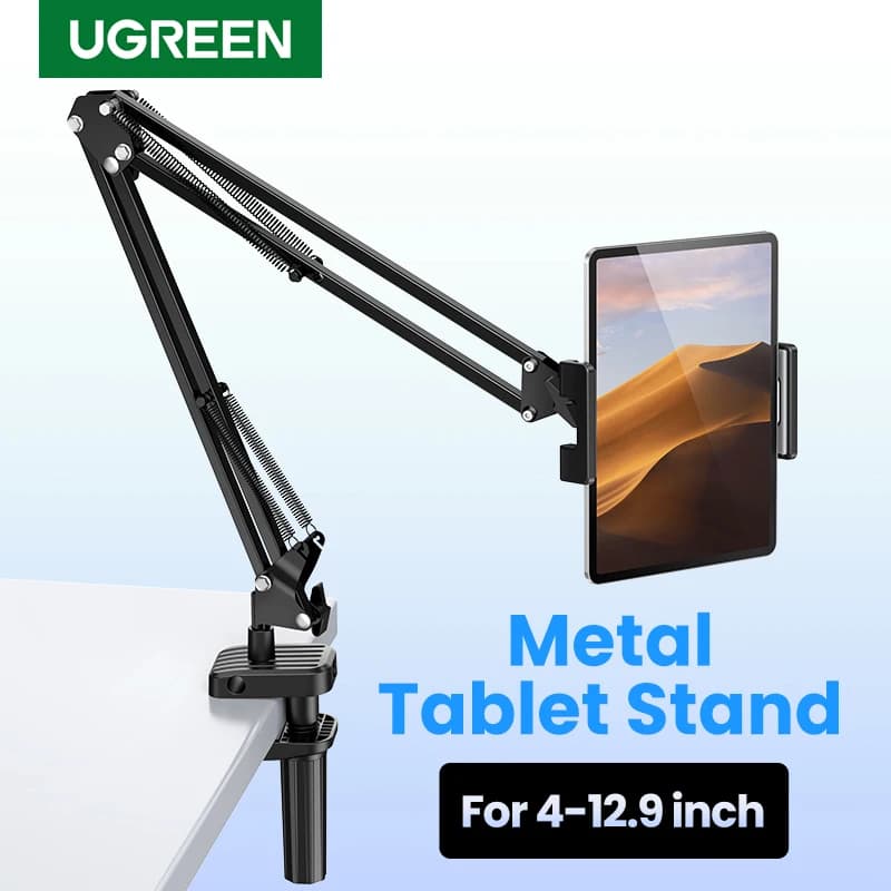 Supporto per Tablet UGREEN supporto per Tablet regolabile in alluminio a braccio lungo per iPad Pro Mini Air Xiaomi supporto per Tablet supporto per Laptop
