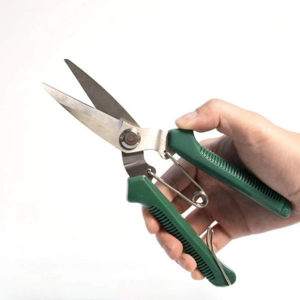 Non Slip Handle 190mm Straight Head Stainless Steel Garden Scissors Pruning Shears For Bonsai Household Gardening Supplies