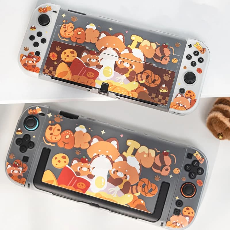 Guscio protettivo simpatico orso per Nintendo Switch 2/Switch Custodia Oled Custodia rigida per PC NS Switch Console Guscio antiurto antigraffio