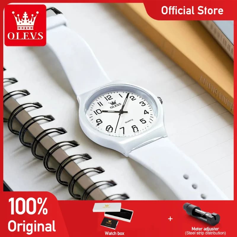 OLEVS 5648 Ladies Watch Original Fashion Simple Quartz Wristwatch Waterproof Luminous Women Watches Digital Student Watch Reloj