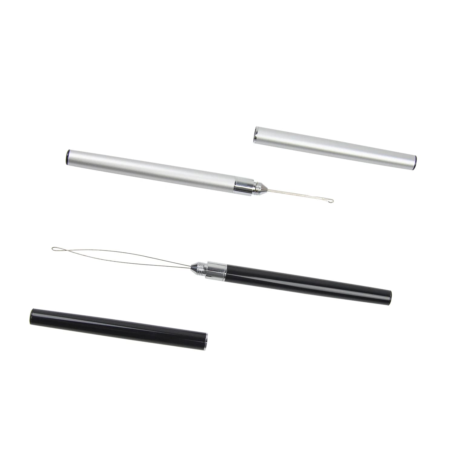 Ago per Capelli Multifunzione, Uncinetto a Doppio Uso, Infilatore per Microsfere, Tubi e Fili, Strumenti per Extension Capelli