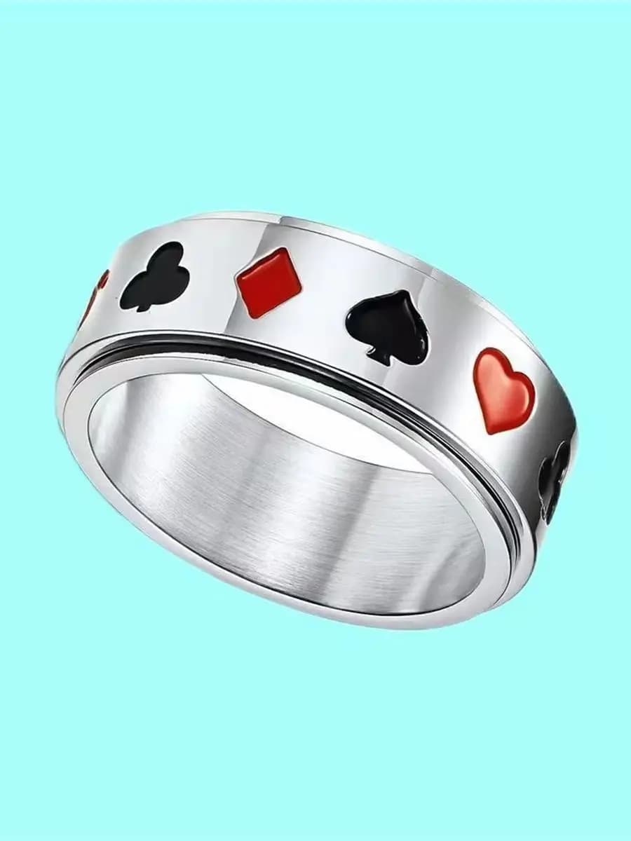 Ins Hip Hop Antistress Ansia Fidget Spinner Coppia Anelli Amanti Rotante Fede nuziale in acciaio inossidabile Knuckle Ring Gioielli