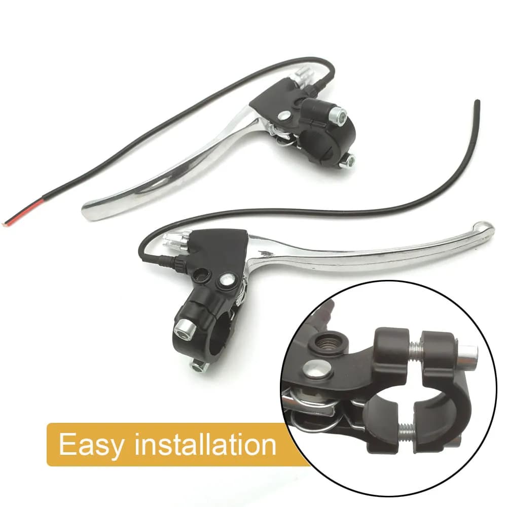 Interruttore di spegnimento della leva dell'interruttore del freno in alluminio per scooter elettrico universale lato sinistro o destro per manubrio da 7/8 pollici 22 mm per bici elettrica