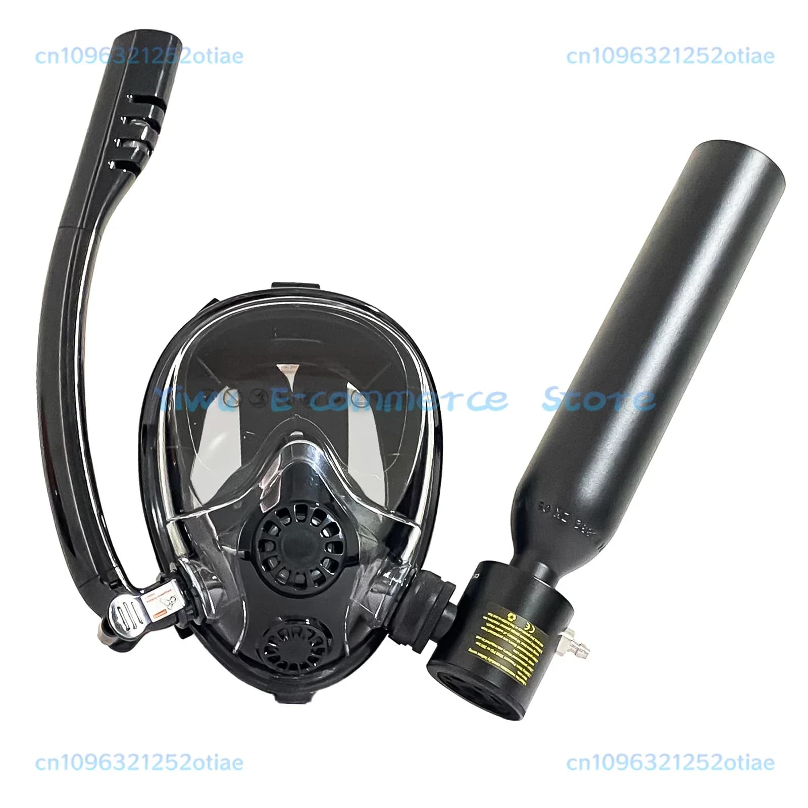 Serbatoio per immersione con maschera per snorkeling 0,5 litri Mini serbatoio per ossigeno polmonare portatile Maschera per immersione integrale