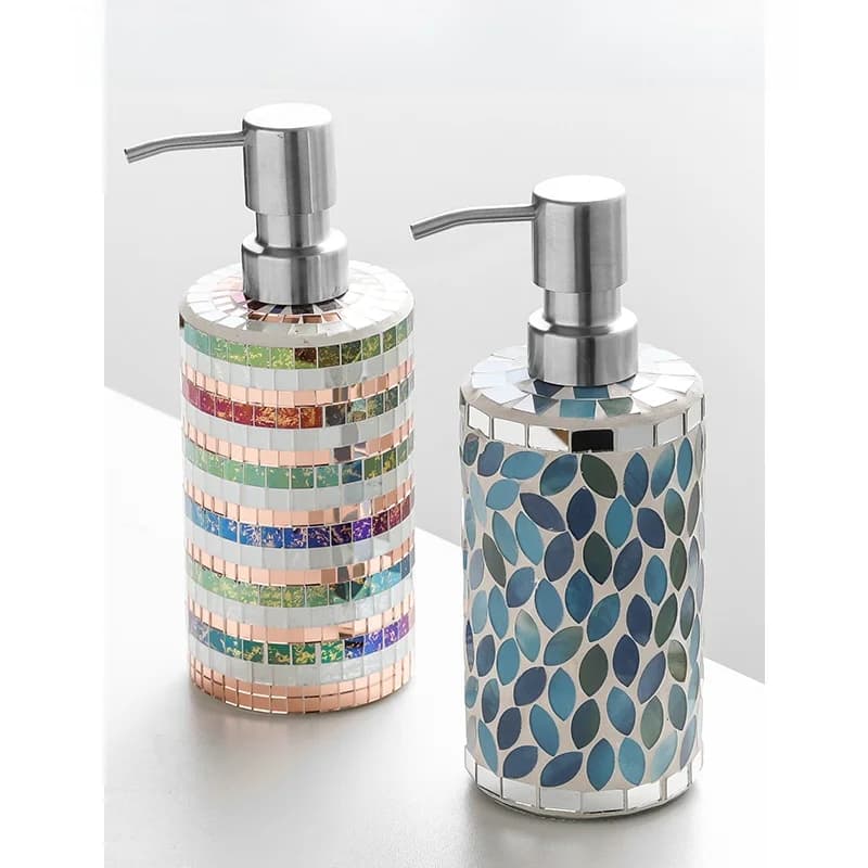 Dispenser di Alta Gamma per Bagno, Elegante e Semplice, Flacone Vuoto a Pressione per Sapone Liquido e Bagnoschiuma