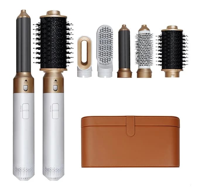 New Trend Bigodino di capelli elettrico HotAir Spazzola Piastra Asciugacapelli 6 in 1 Styler per capelli 1000W Asciugacapelli Spazzola Strumento per lo styling