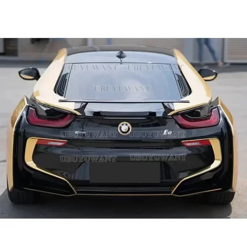 UBUYUWANT Car Rear Spoiler Wing Carbon Fiber Car Spoiler Rear Trunk Wing Boot Lid Lip For BMW I8 2014 2015 2016 2017 2018 2019