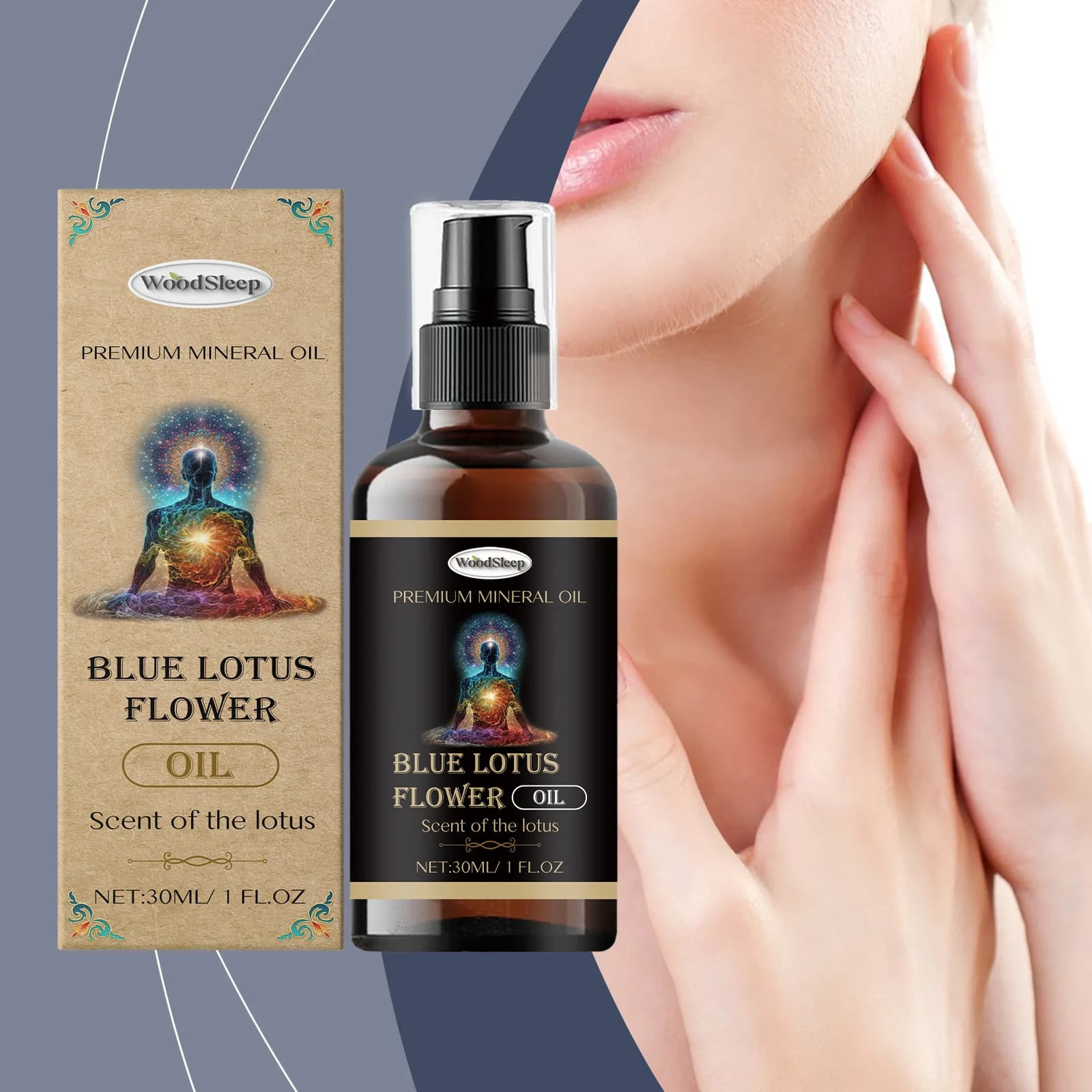 Olio essenziale di fiore di loto blu idratante nutriente viso corpo unghie capelli ciglia diffusore di fragranza olio naturale di riparazione profonda