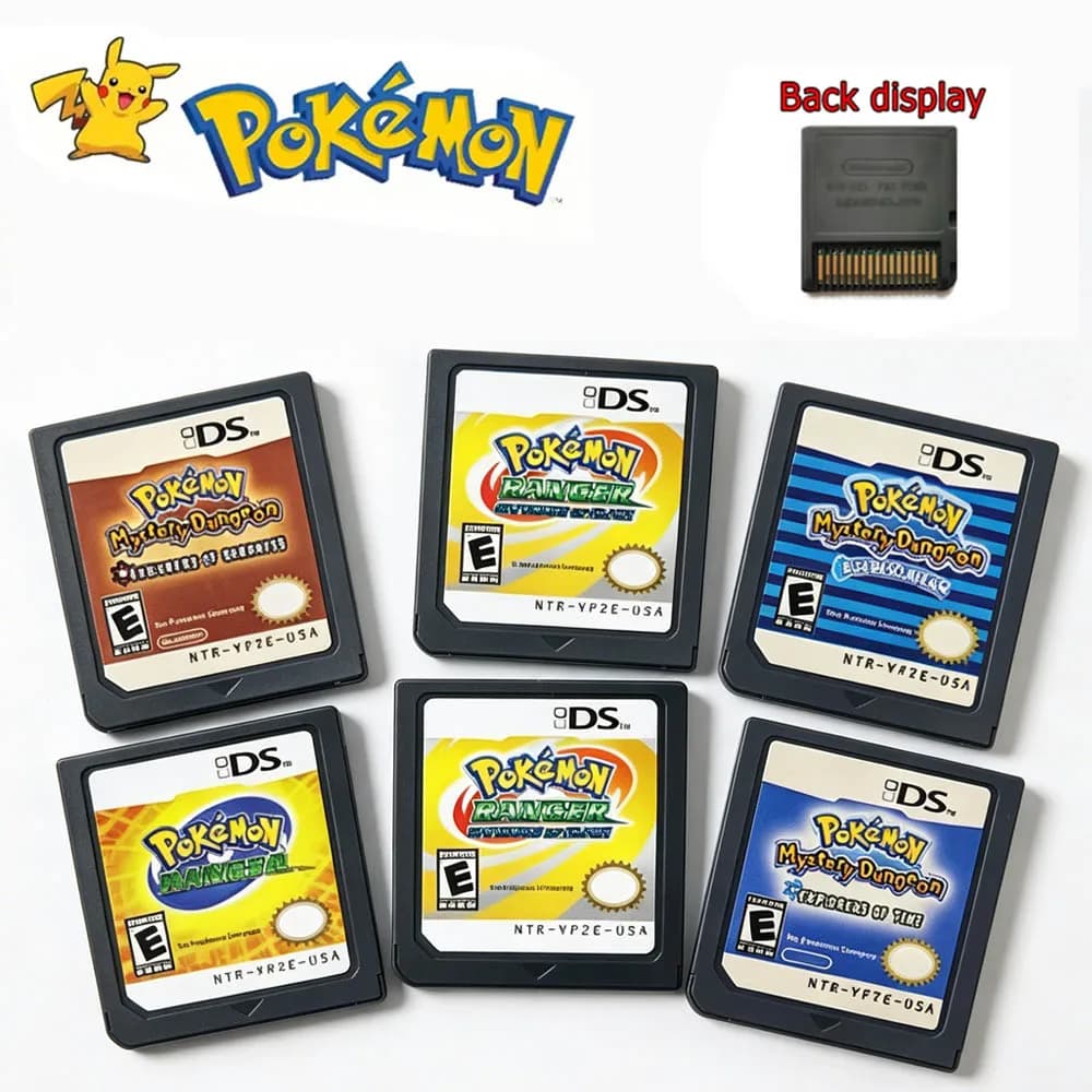 Pokemon Series DS Games Cartridge HeartGold Version Darknes Video Game Console Card Blue Rescue Team DS Card For NDSL 2DS 3DS