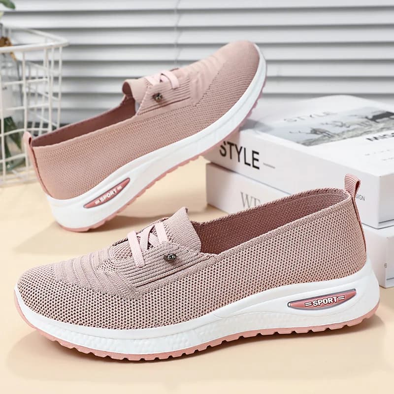 Scarpe casual oversize da donna, scarpe singole traspiranti, scarpe in tessuto, comode scarpe da corsa per esterni