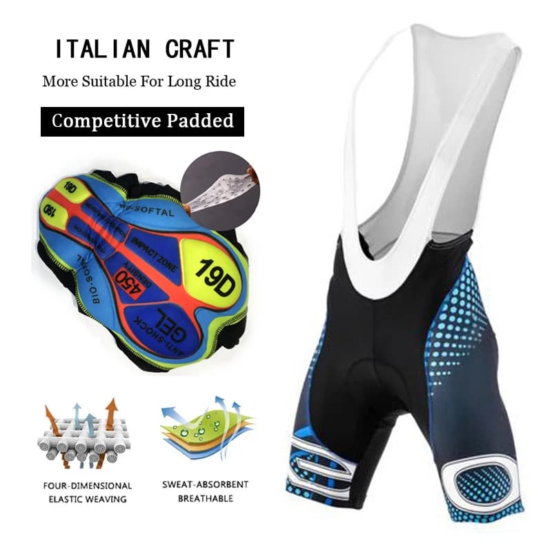 Team Cycling Bib Shorts Men Outdoor Sports Wear Bike Trousers Cycling 19D Gel pad Riding Bib Tights Bicycle Clothing Multi-Style