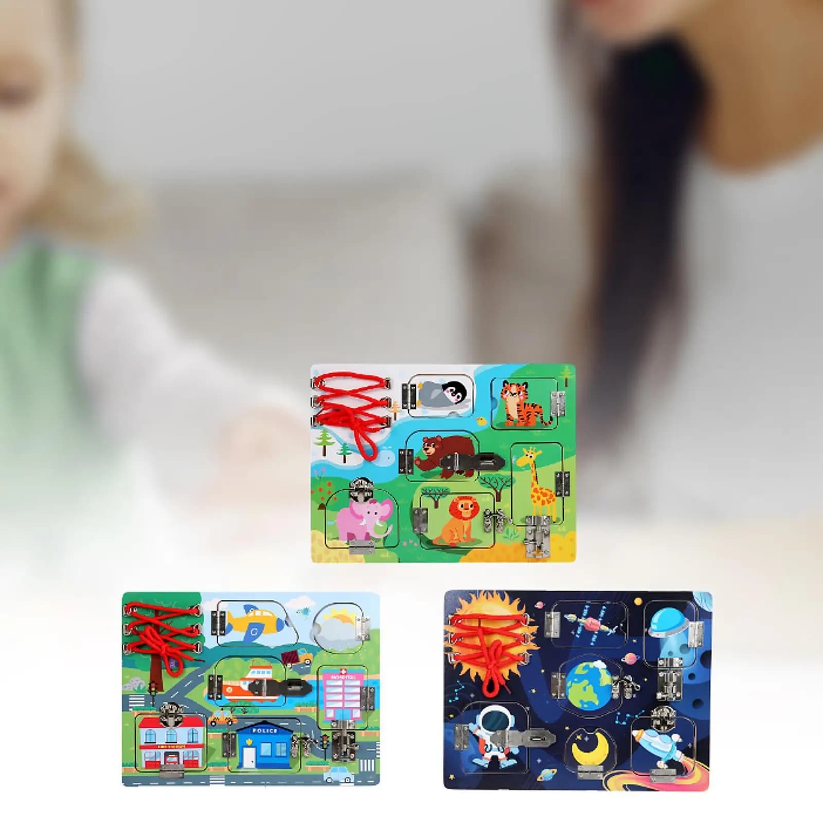 Attività di apprendimento educativo giocattolo interattivo Montessori in legno per bambini