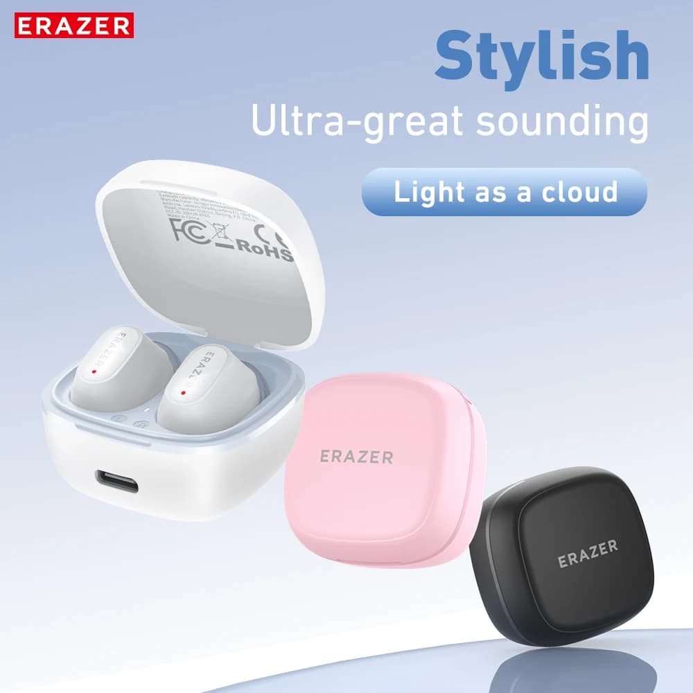 ERAZER XF65PRO ANC Wireless Earbuds Noise Cancelling Bluetooth Earphones With Mic Real-Time Translation HiFi Stereo Headphones