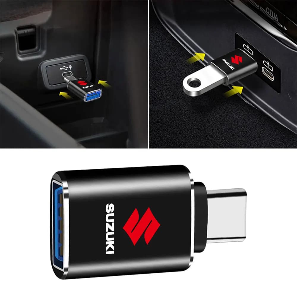 Type C To USB Port Converter Charging Cable For Auto Adapter Suzuki Grand Swift Jimny Vitara Baleno SX4 Samurai Ignis