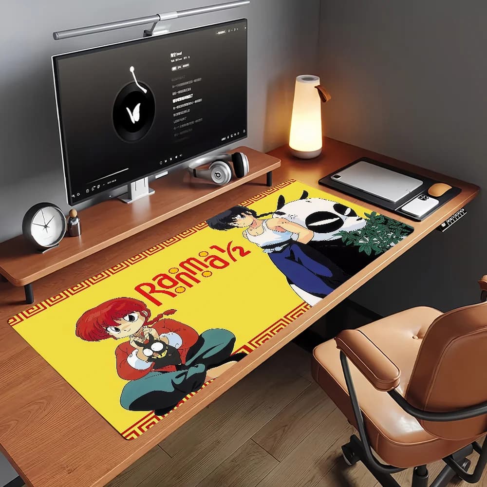 Tappetino per mouse Comic, tappetino per computer in gomma antiscivolo, Gamer Balance Ranma 1 2 Decoracion Deskmat Laptop Office Large