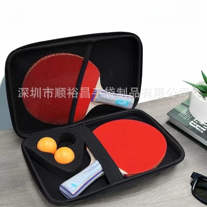 Borsa porta racchette da ping pong in tessuto twill PU, comoda borsa sportiva per racchette