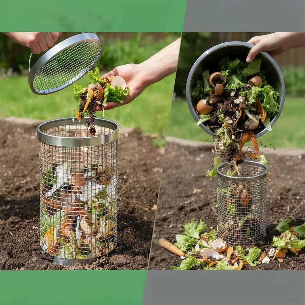 Heavy Duty Stainless Steel Garden Sieve Compost Screen Tool For Soil Filtration And Organic Waste Recycling Utility