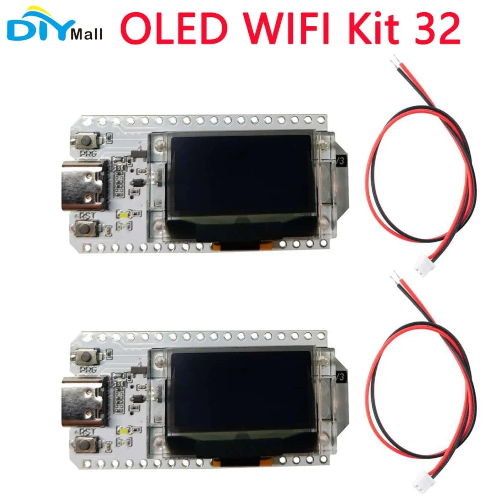 2 Wi-Fi set ESP32 32 V3 with 0,96" OLED display, BLE/IoT development card for Arduino, full frequency support