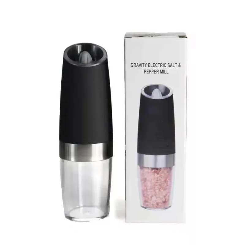 1 PS Electric Gravity Salt and Pepper Grinder Set Spice Jar Rechargeable Black Pepper Grinder