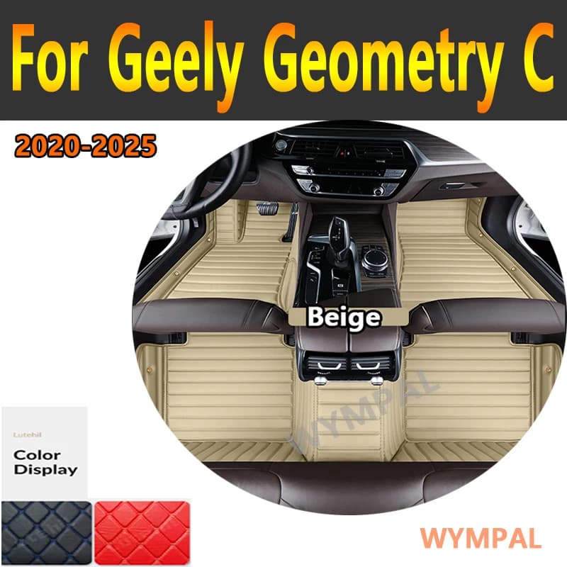 Tappetini per auto di lusso per Geely Geometry C 2025 2024 2023 2022 2021 2020 Interni Accessori Tappeti Veicoli di ricambio per prodotti