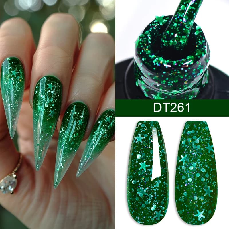7ml Glitter Gel Smalto per unghie Sparkly Glitter Paillettes Gel per unghie Semi Permanente Soak Off Gel UV LED Nail Art Vernice Design per manicure