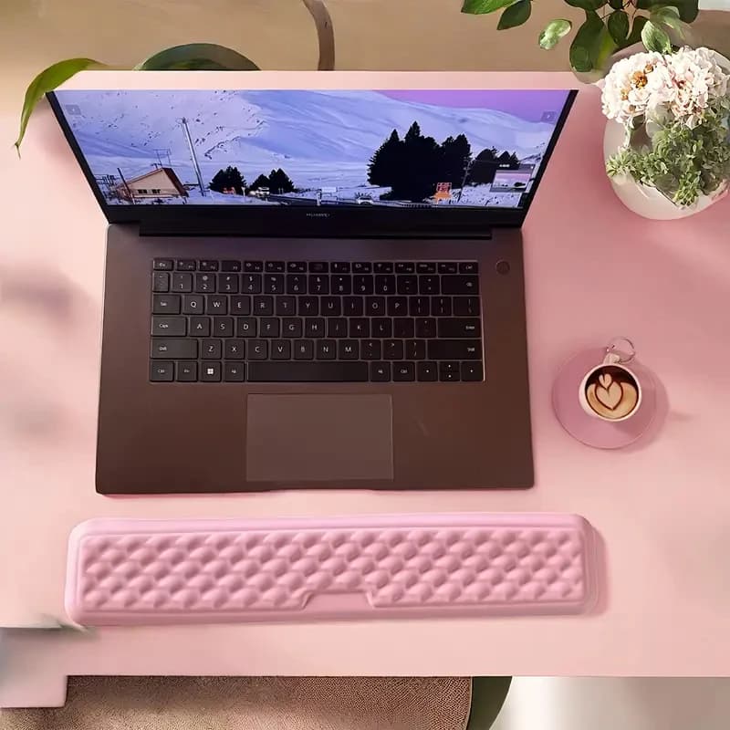 Poggiapolsi per tastiera e mouse Computer Cuscino ergonomico per supporto per polso in PU Cuscino per braccio in memory foam morbido per scrivania Palm Hand Office