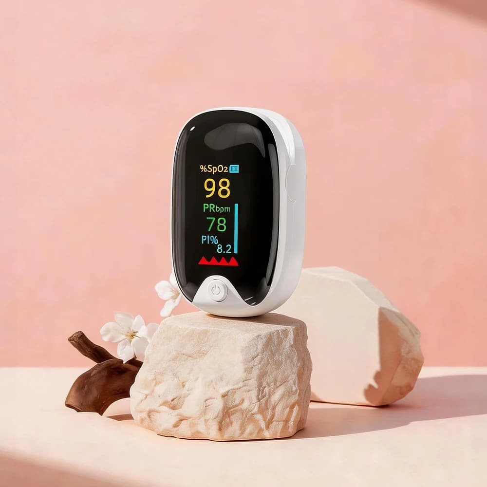 Pulsossimetro da Dito JUSTLANG con Schermo TFT, Monitor per Saturazione di Ossigeno nel Sangue, Misurazione Automatica