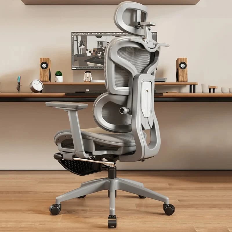 Sedia da Gaming Ergonomica con Rete Traspirante, Comfort Sedentario, Braccioli e Schienale, Sedia da Ufficio
