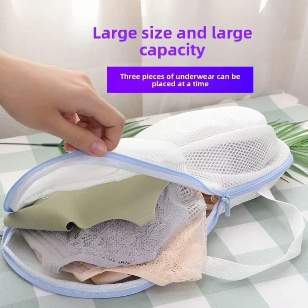Sacchetto per bucato in poliestere a rete fine per lavatrice, rete protettiva per lavaggio di reggiseni, biancheria intima e indumenti delicati, per conservazione.