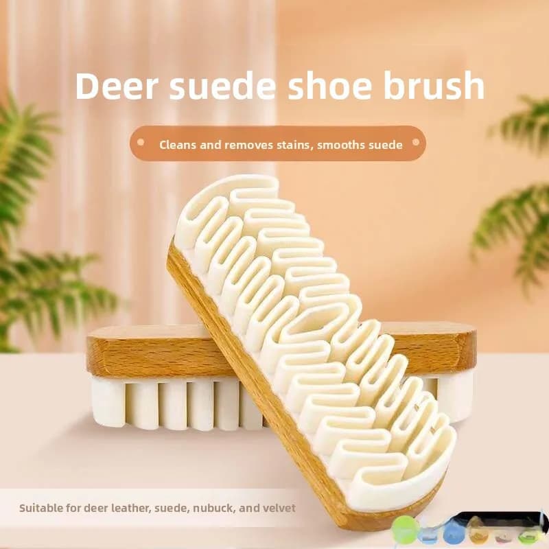 Spazzola per scarpe in pelle per stivali da neve, superfici in camoscio e velluto, pulizia del cuoio, tappetino in gomma per la cura delle scarpe domestiche