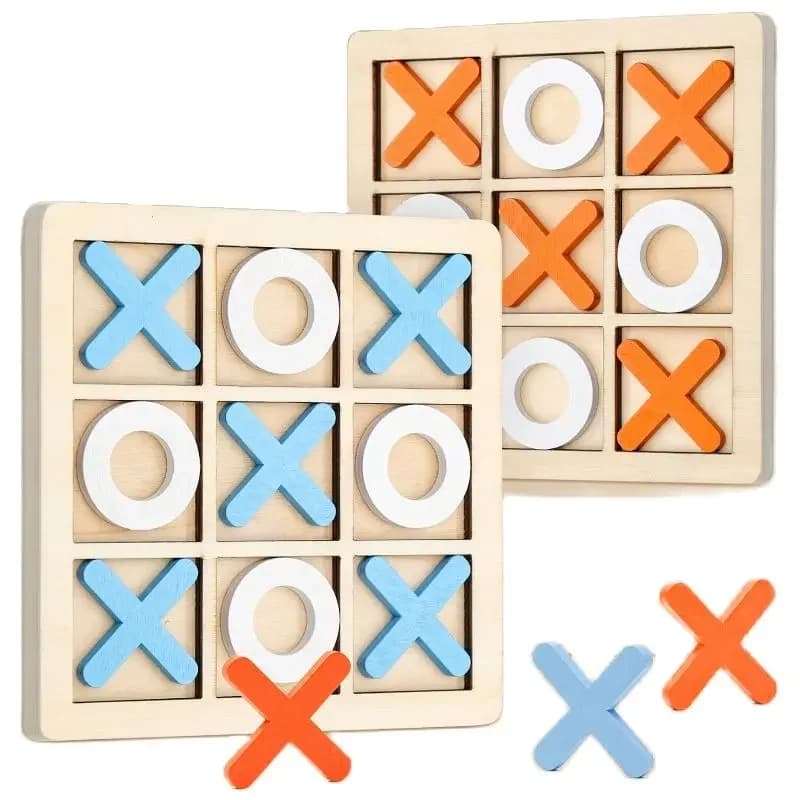 Game Wooden Montessori, mini chess, interactive puzzle, brain development training, educational toys for early childhood, for children.