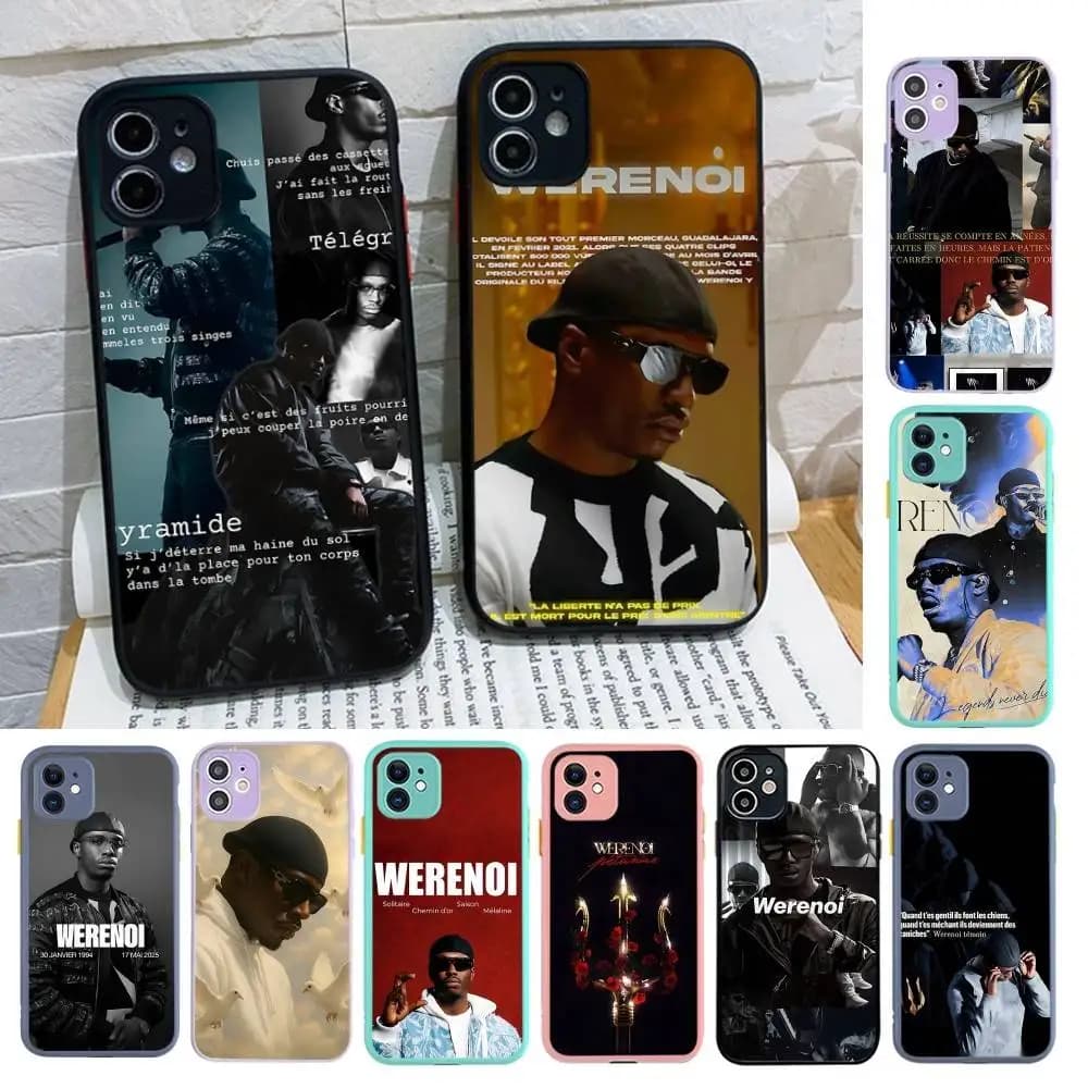 Cover Posteriore Opaca Rap W-WerenoES per iPhone 11 12 13 14 15 16 Pro Max Plus X XS MAX