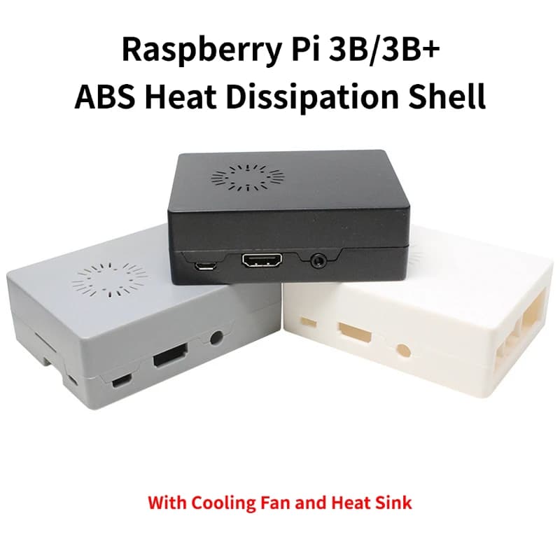 Raspberry Pi 3B/3B+ ABS Case Fan Heatsink Enclosure