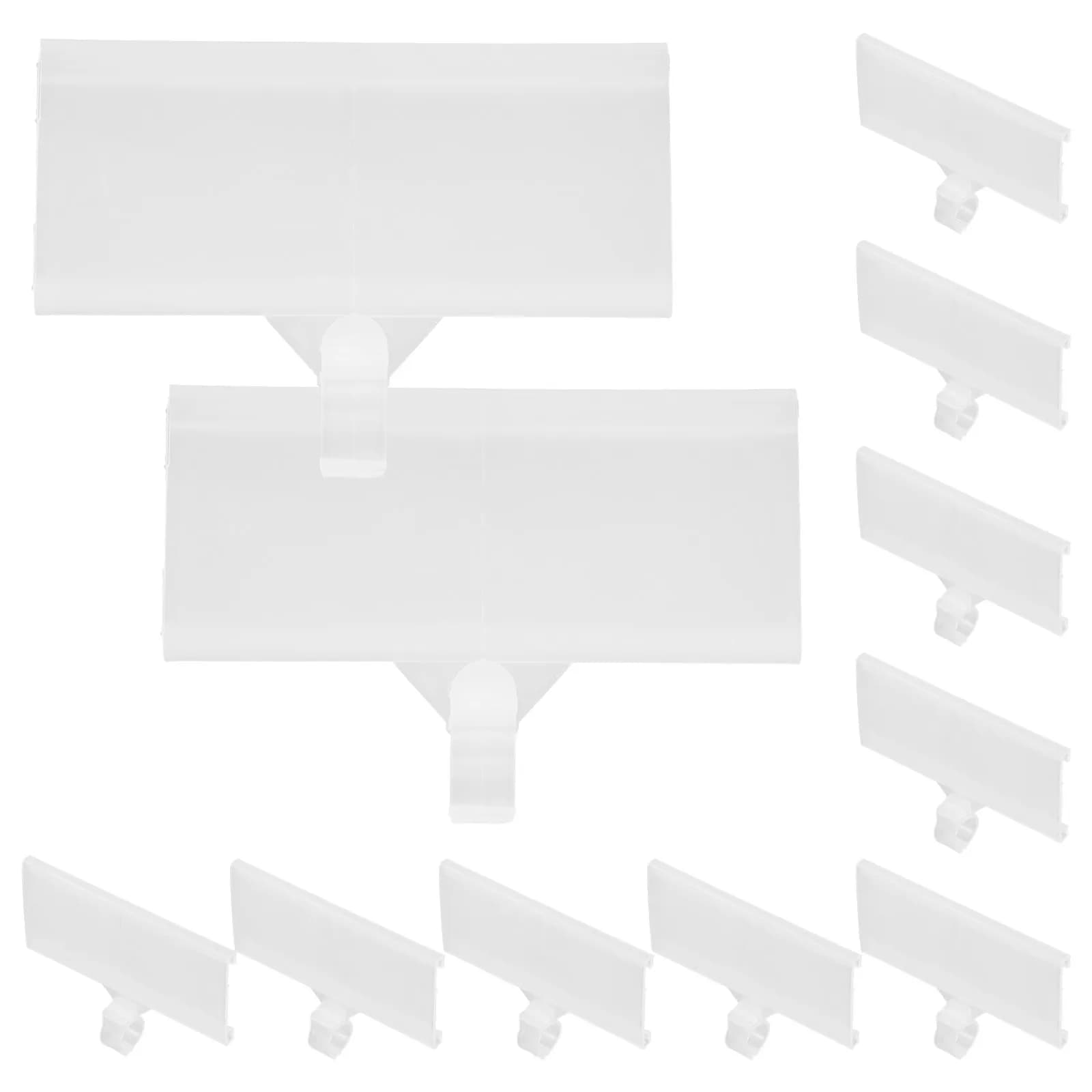 20 Pezzi Portaetichette per Cartellini Prezzi, Design con Fessura per Inserimento Facile, Clip per Scaffali in Filo Metallico, Cestelli, Contenitori, Organizzatori, Strumento Espositivo