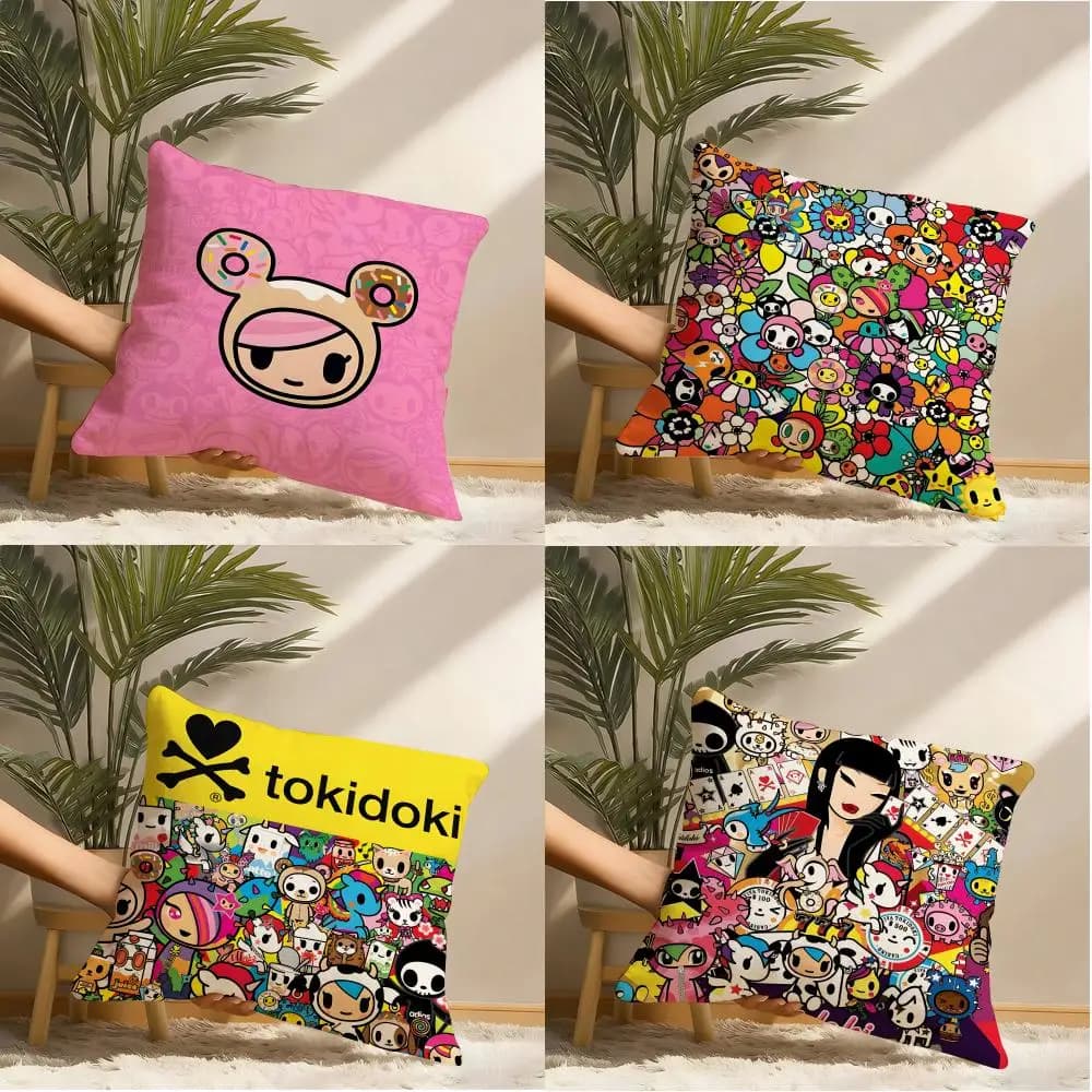 T-tokidoki Cartoon Pillow Case Pillowcase, Double-sided Printed, Sofa Cushion, Bedroom Headboard Pillow